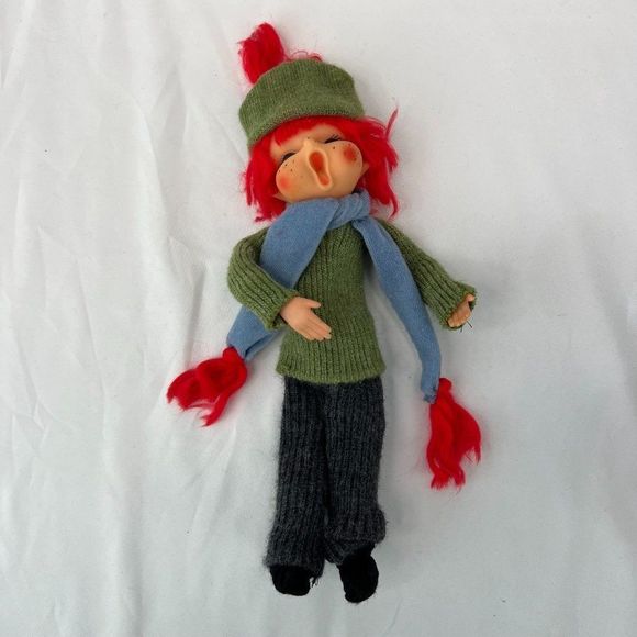 Vintage Christmas Caroler Dolls Made In Hong Kong 11" - Picture 3 of 10